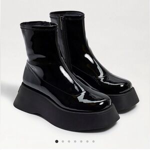 Brand New Garland Lug Sole Boot Circus by Sam Edelman. Black patent